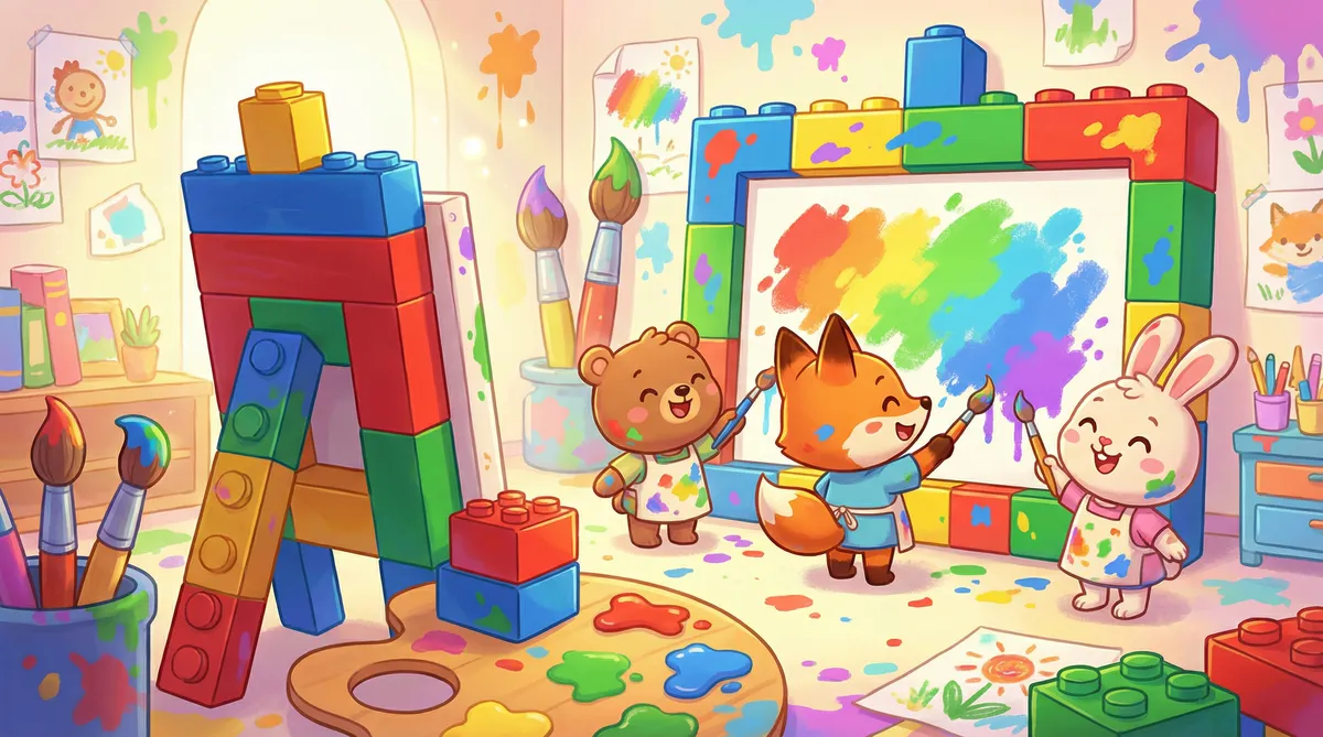 彩虹画笔 - 儿童动画 绘画教学